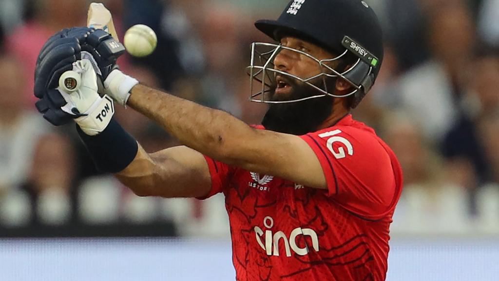 England batter Moeen Ali plays a shot