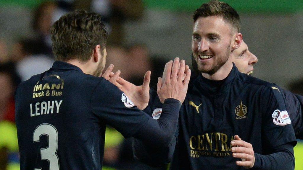 Falkirk players celebrating