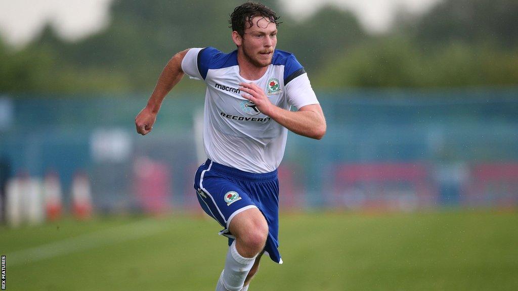 Dan Pike during a game for Blackburn Rovers