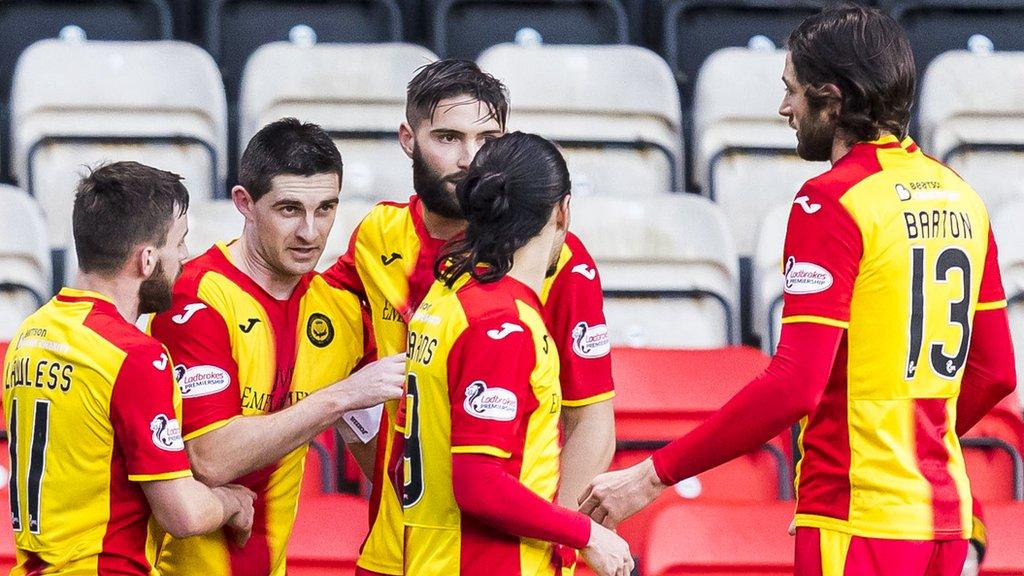 Partick Thistle celebrate