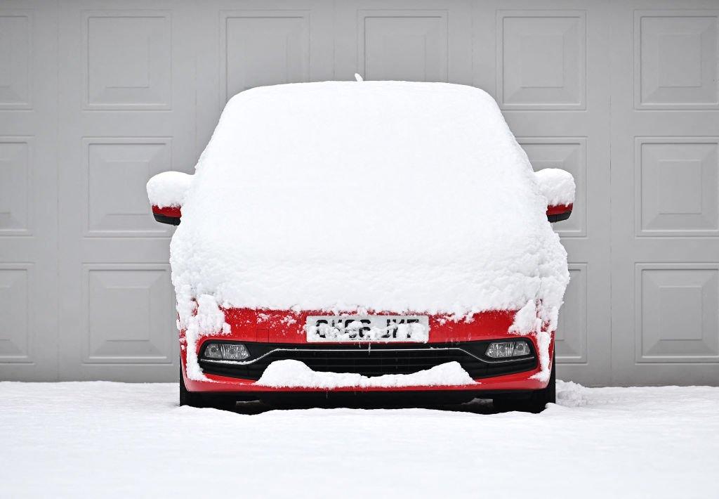 Car covered in snow