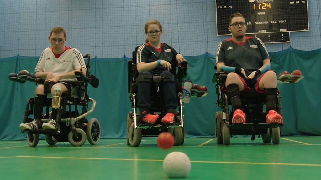 Claire Taggart and the GB Boccia team