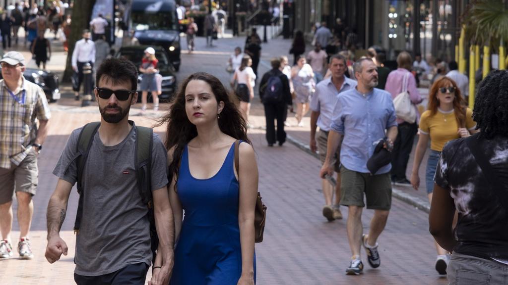 couple in street