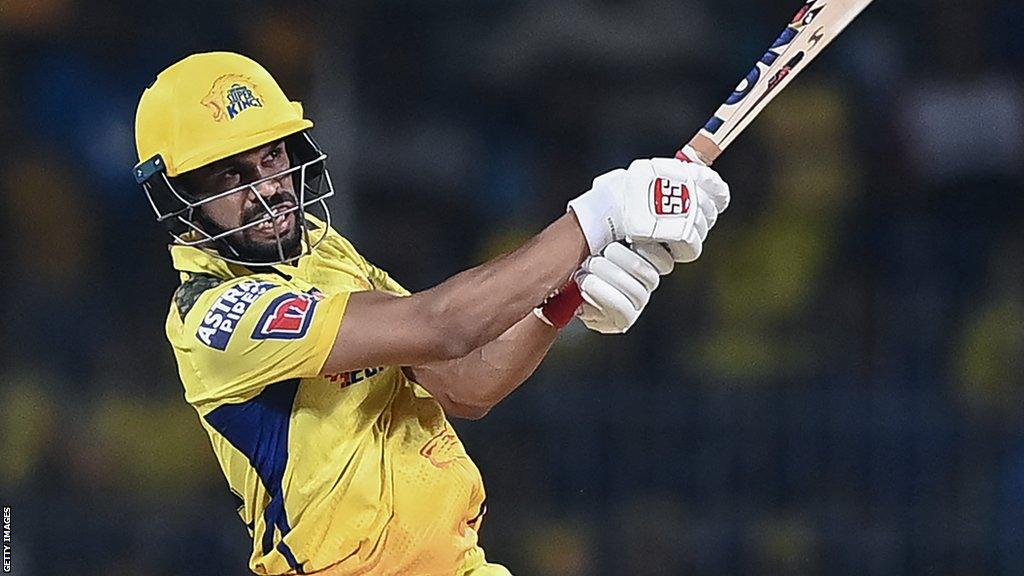 Chennai Super Kings' Ruturaj Gaikwad plays a shot during the Indian Premier League (IPL) Twenty20 first qualifier cricket match between Chennai Super Kings and Gujarat Titans at the MA Chidambaram Stadium in Chennai on May 23, 2023.