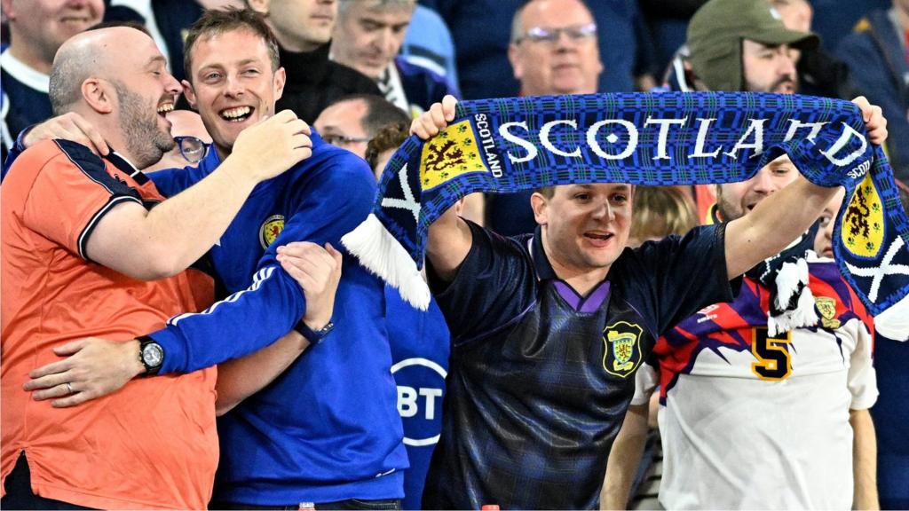 Scotland fans celebrate