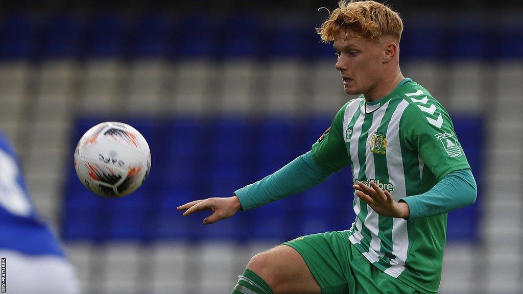 Sam Pearson in action for Yeovil Town