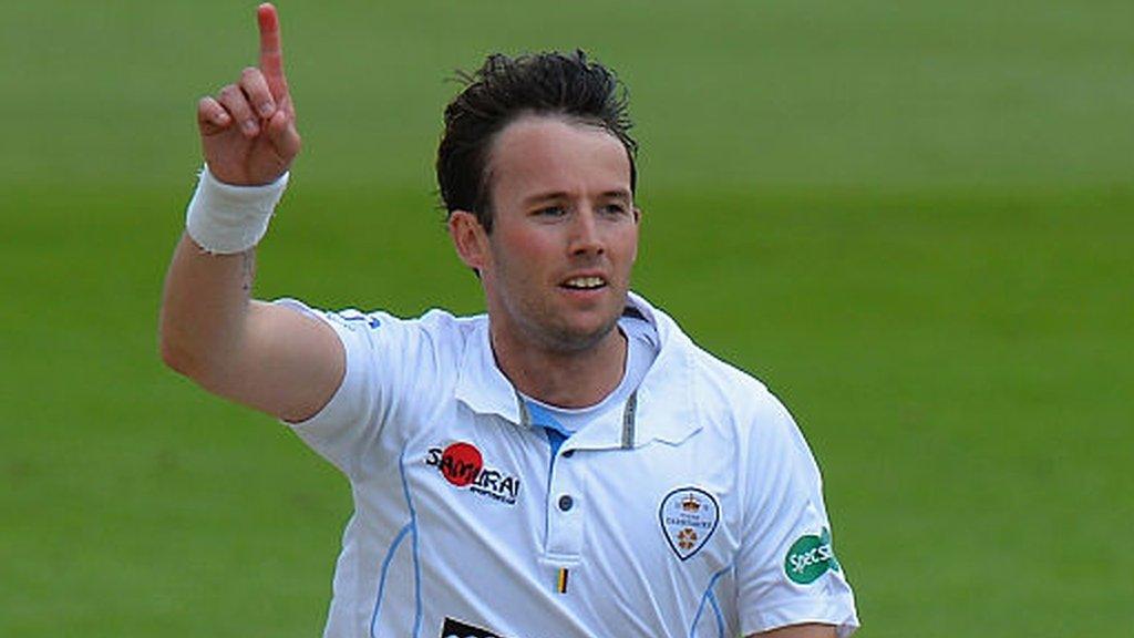 Derbyshire seamer Tony Palladino