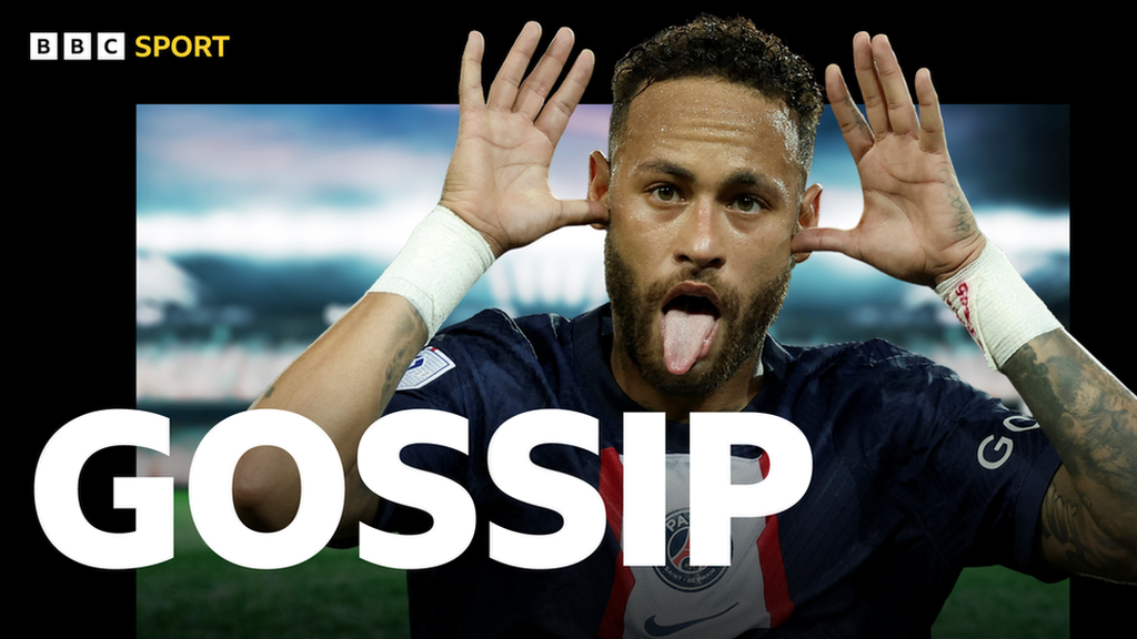 Neymar and the BBC Sport Gossip logo