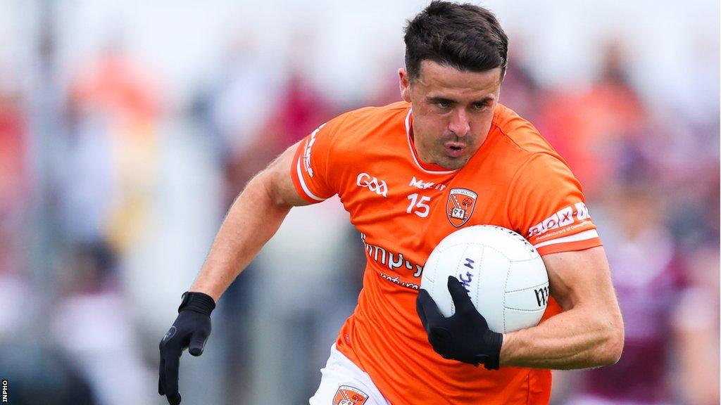 Stefan Campbell hit 10 points in Clan na Gael's Armagh semi-final win over Lurgan neighbours Clann Eireann