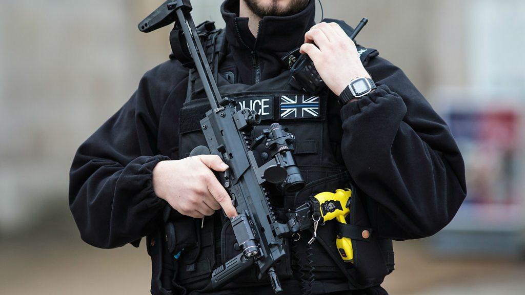 Armed police officer