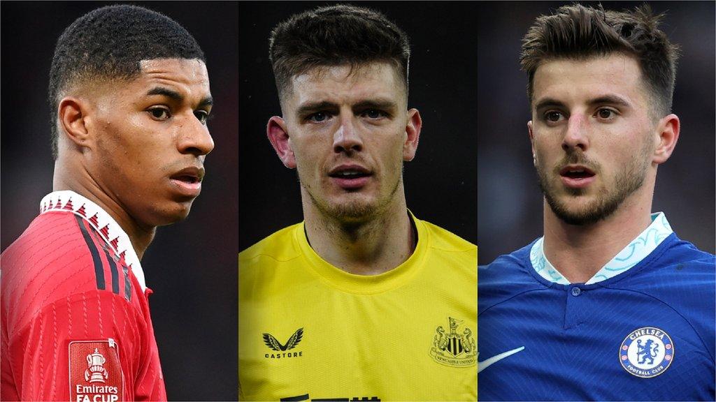 England absentees Marcus Rashford, Nick Pope and Mason Mount