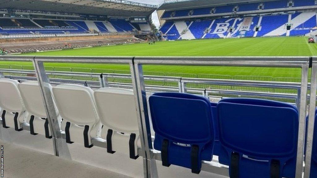 The new safe-standing seats at the Tilton Road end should be open by September