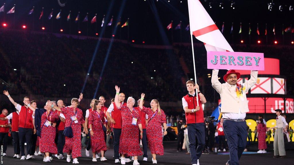 Jersey at the opening of the 2022 Commonwealth Games