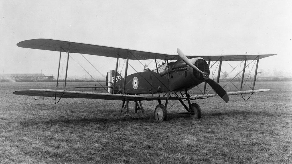 Bristol F2B Fighter at Filton around 1918