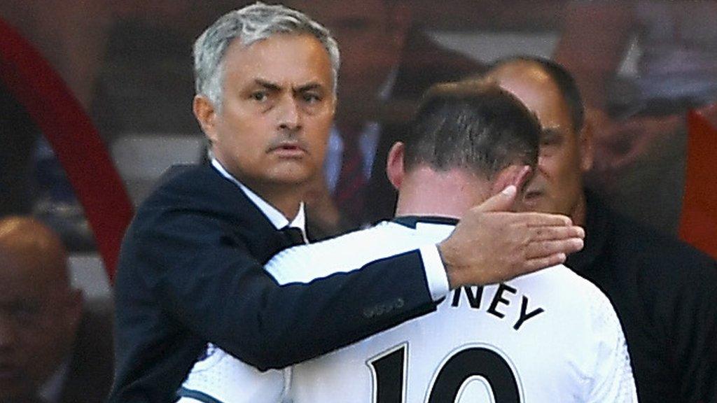 Jose Mourinho and Wayne Rooney