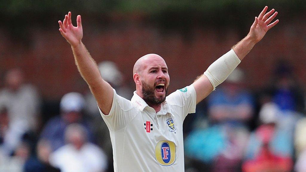 Chris Rushworth had previously only made 19 first-class runs this season but he quadrupled that in one innings before then doing it the ball too, weighing in with three wickets
