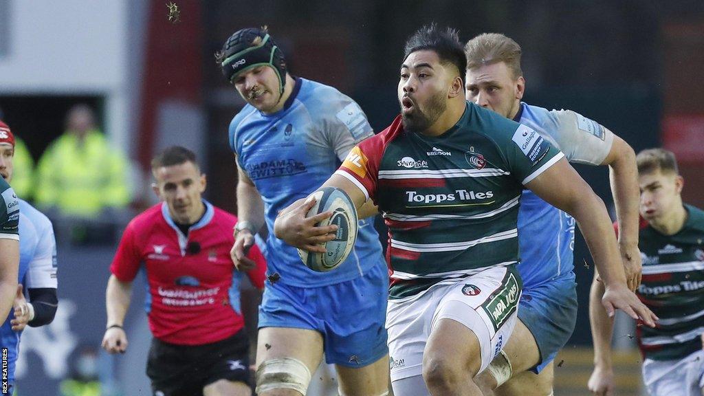 Nephi Leatigaga in action for Leicester Tigers