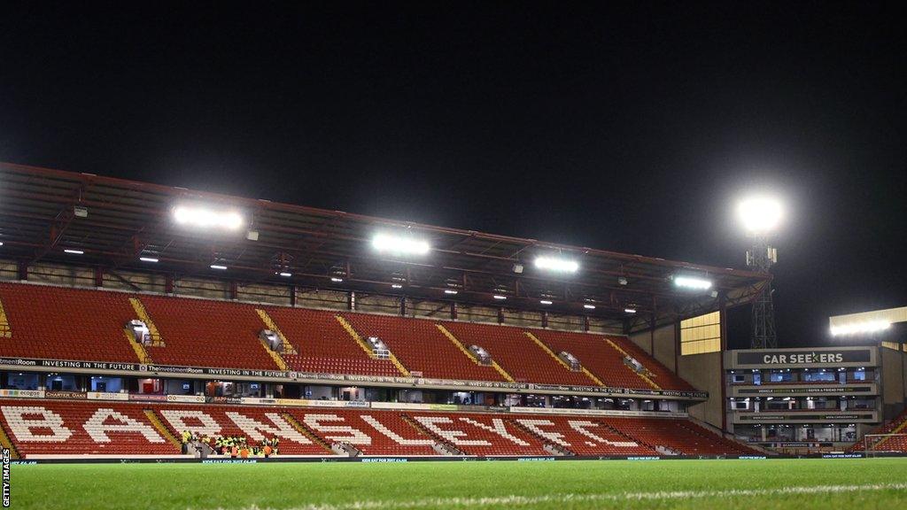 A general view of Oakwell Stadium ahead of the Emirates FA Cup First Round match between Barnsley and Horsham at Oakwell Stadium on November 03, 2023 in Barnsley, England.