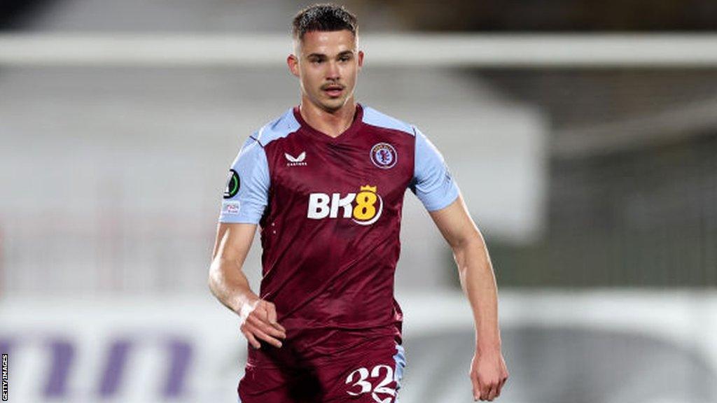 Aston Villa's Leander Dendoncker in action during their Europa League fixture against HSK Zrinjski