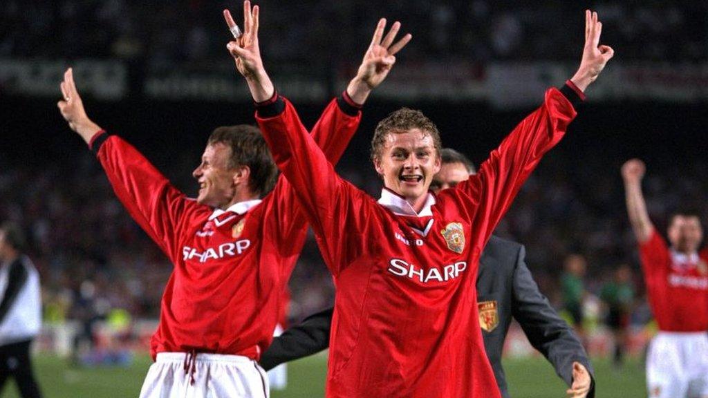 Teddy Sheringham and Ole Gunnar Solskjaer