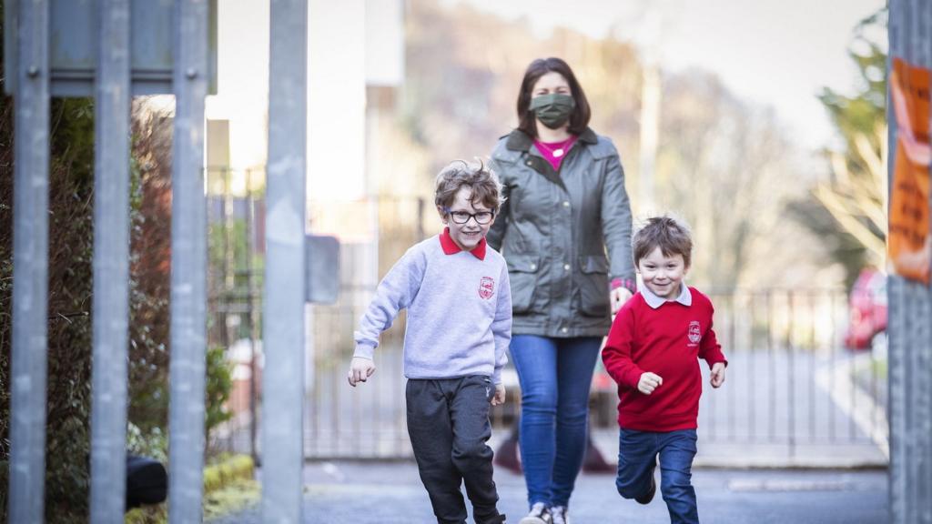 Children going into schools