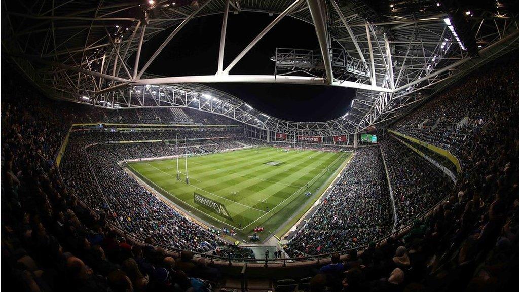 General view of the Aviva Stadium