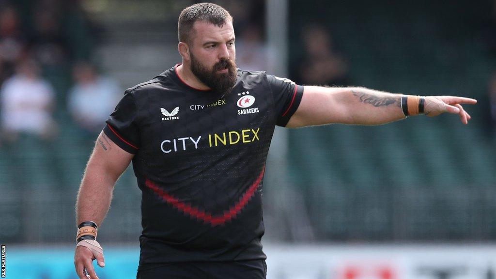 Saracens prop Alec Clarey