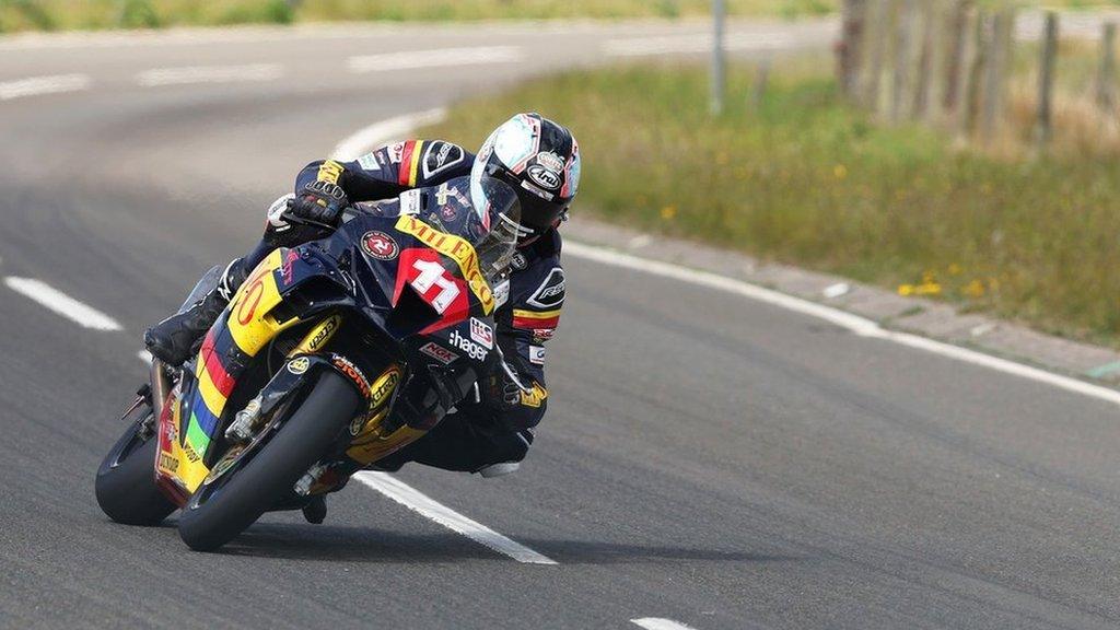 Conor Cummins racing at the TT