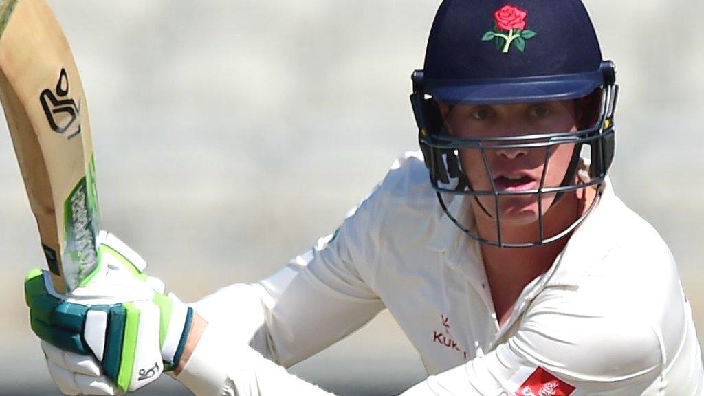 Keaton Jennings batting for Lancashire