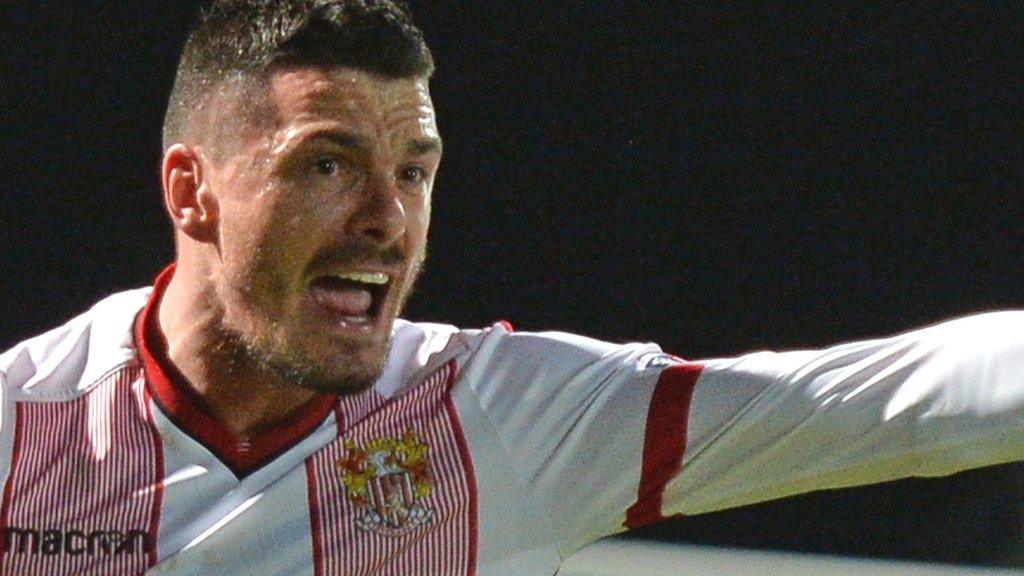 Ronnie Henry in action for Stevenage