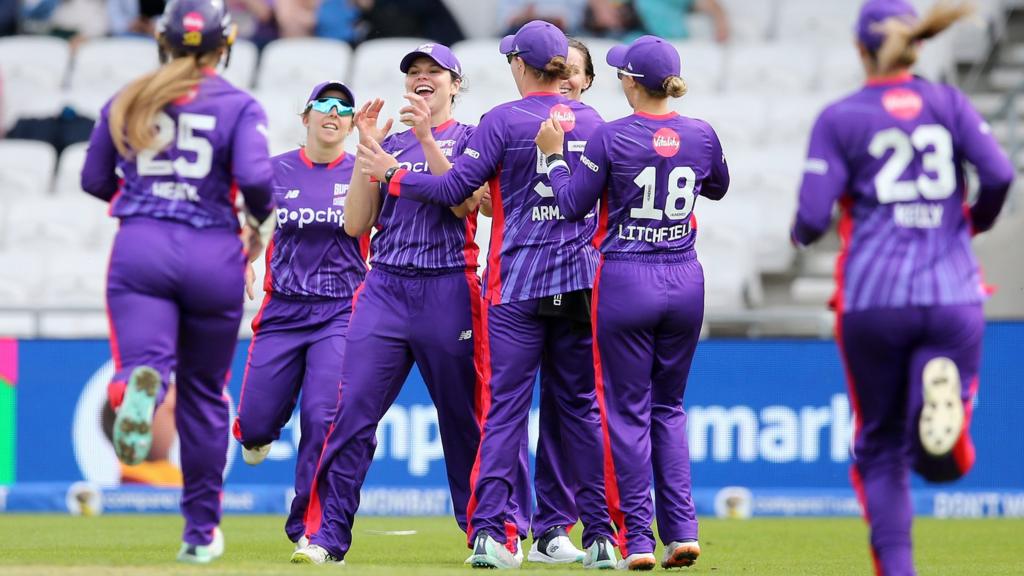 Northern Superchargers celebrates a wicket