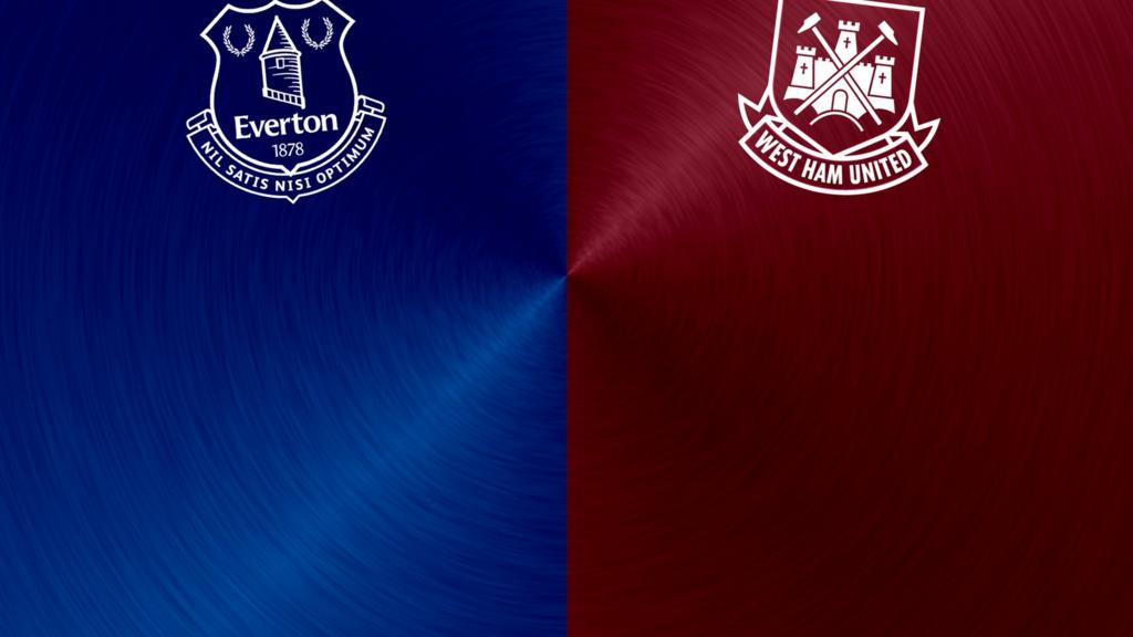 Everton v West Ham badges