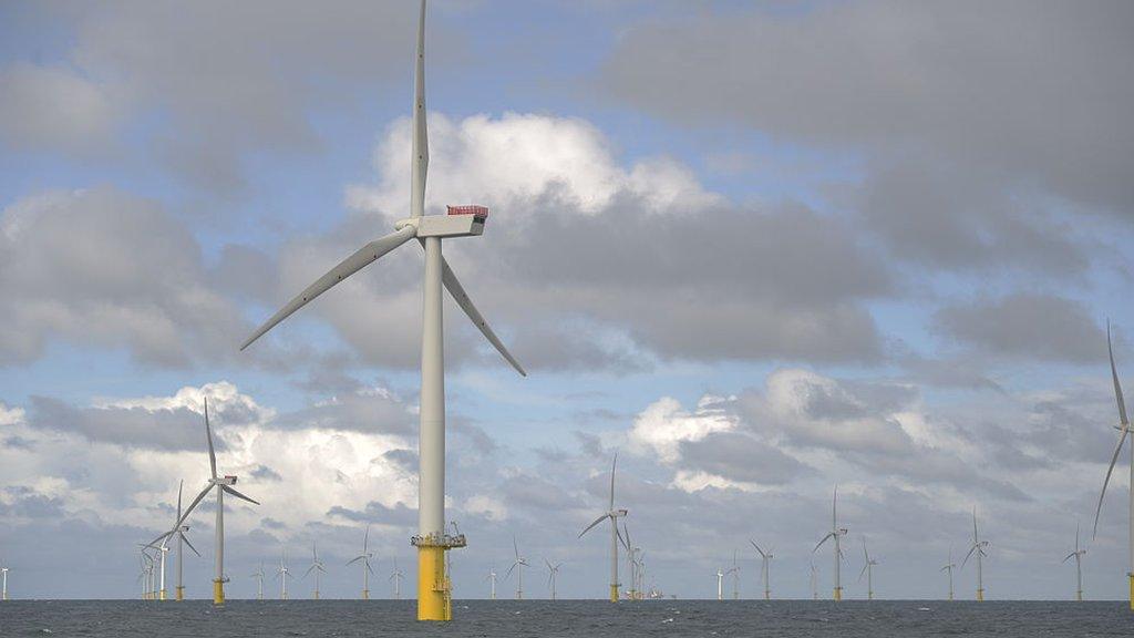 Gwynt y Mor wind farm off the coast of north Wales