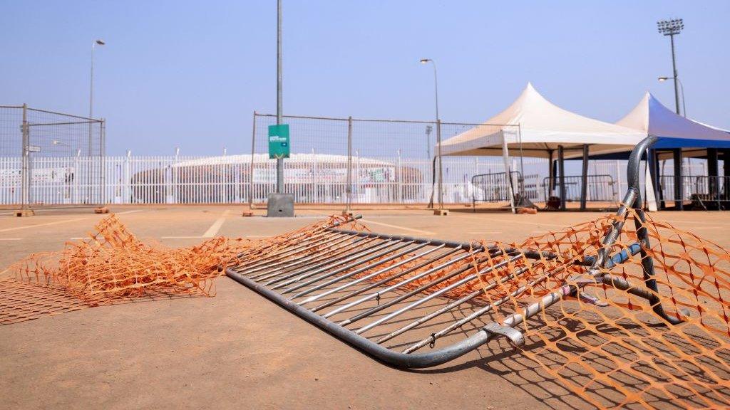 Olembe Stadium Yaounde where a crush killed eight people at the 2021 Africa Cup of Nations in Cameroon