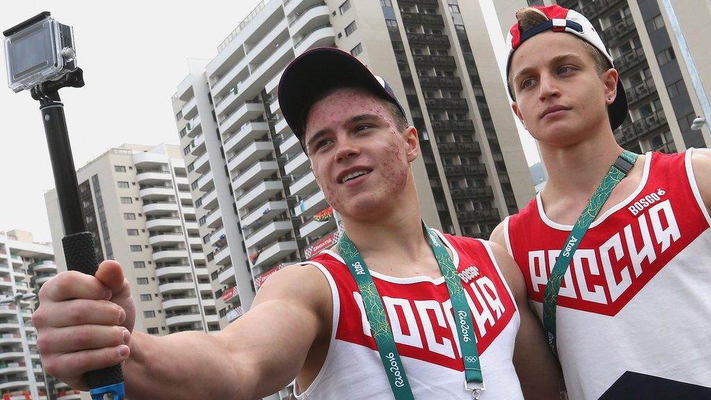 Russian athletes in Rio Olympic village