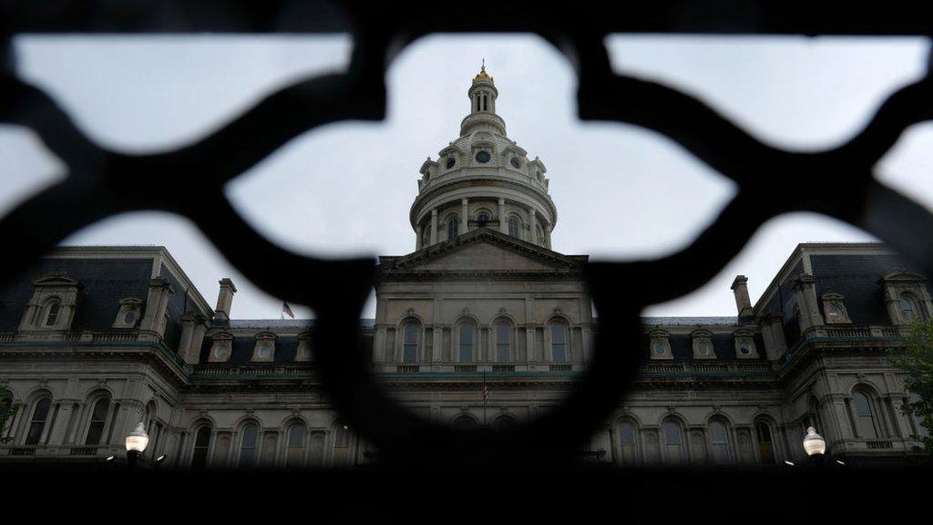 Baltimore City Hall is seen on May 2, 2019 in Baltimore, Maryland