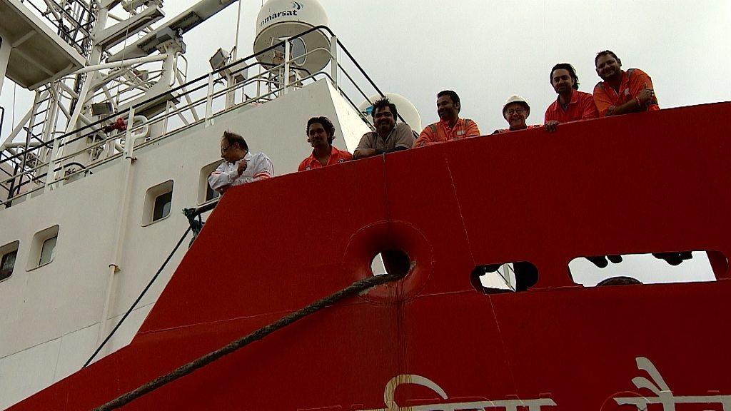 Crew onboard the Malaviya Seven