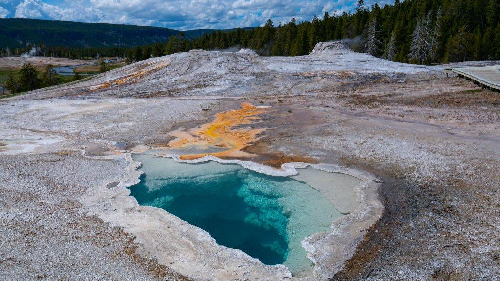 A hot springs in Yellowstone