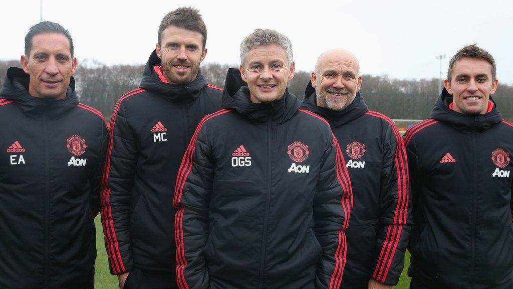 Ole Gunnar Solskjaer and his coaching staff