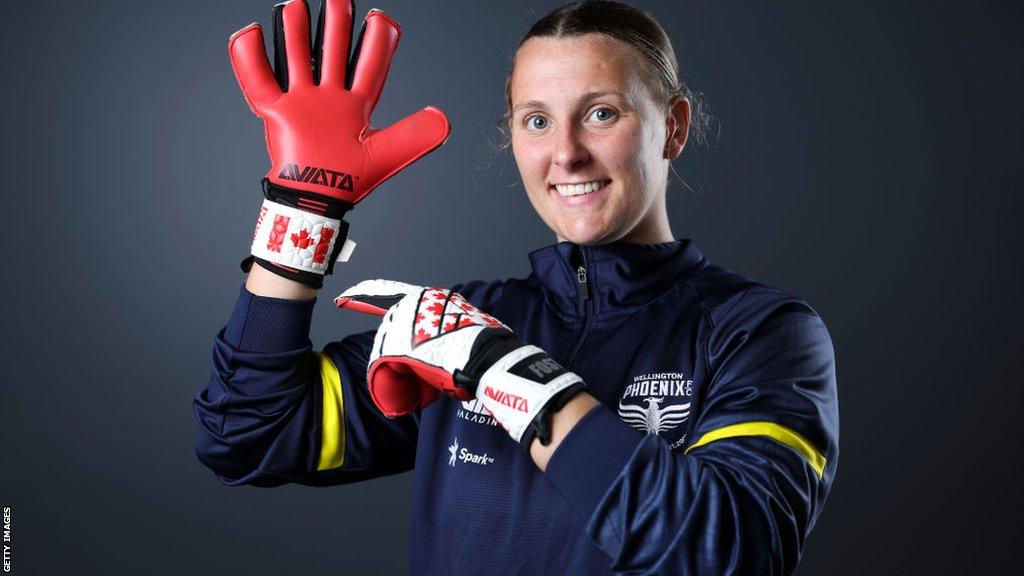 Rylee Foster with her new club Wellington Phoenix