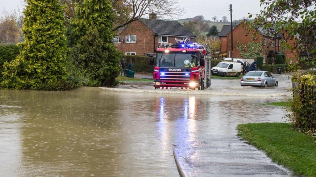 Flooded road