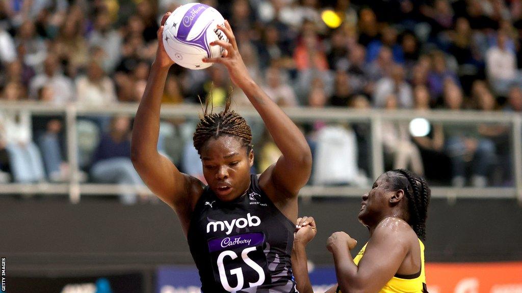 Grace Nweke playing for New Zealand