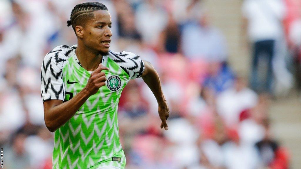 Tyronne Ebuehi in action for Nigeria