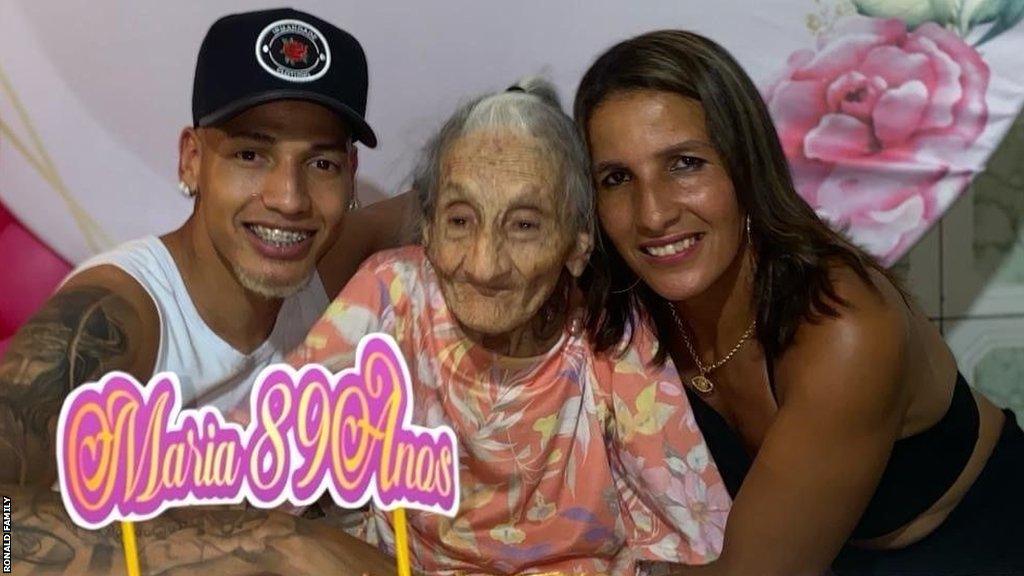 Ronald pictured with his grandmother Maria Vicencia Pereira and mother Laura Pereira