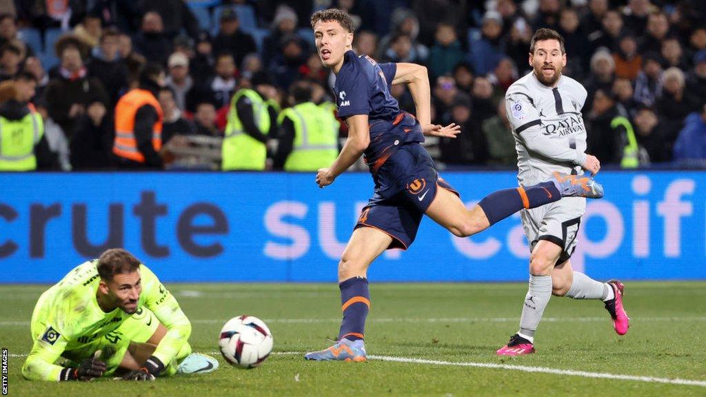 Maxime Esteve playing for Montpellier