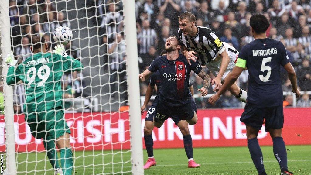 Dan Burn scores against PSG