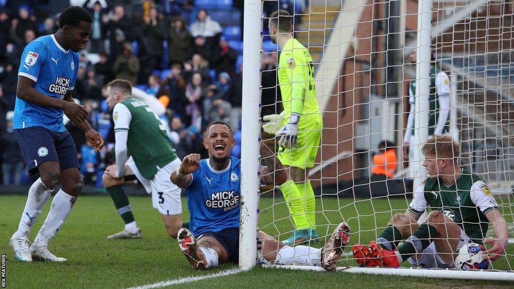 Peterborough score against Plymouth Argyle