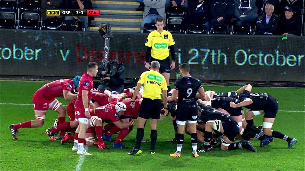 Scrum V Pro14 Highlights: Ospreys 18-19 Scarlets - BBC Sport