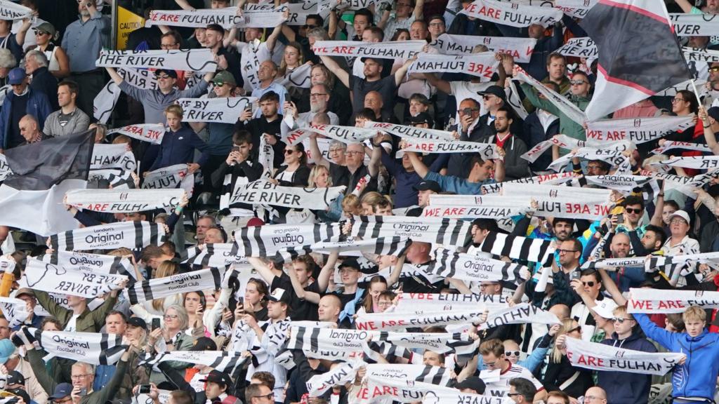 Fulham fans at Craven Cottage