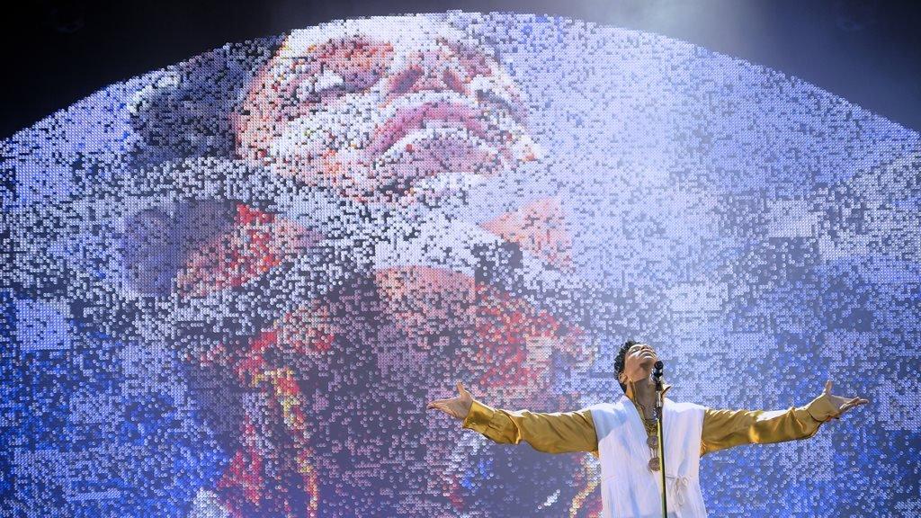 Prince performs in concert